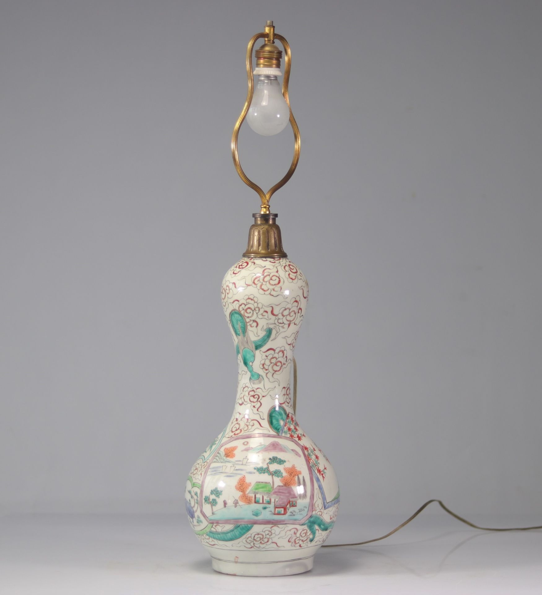 Asia porcelain lamp base - Image 4 of 5
