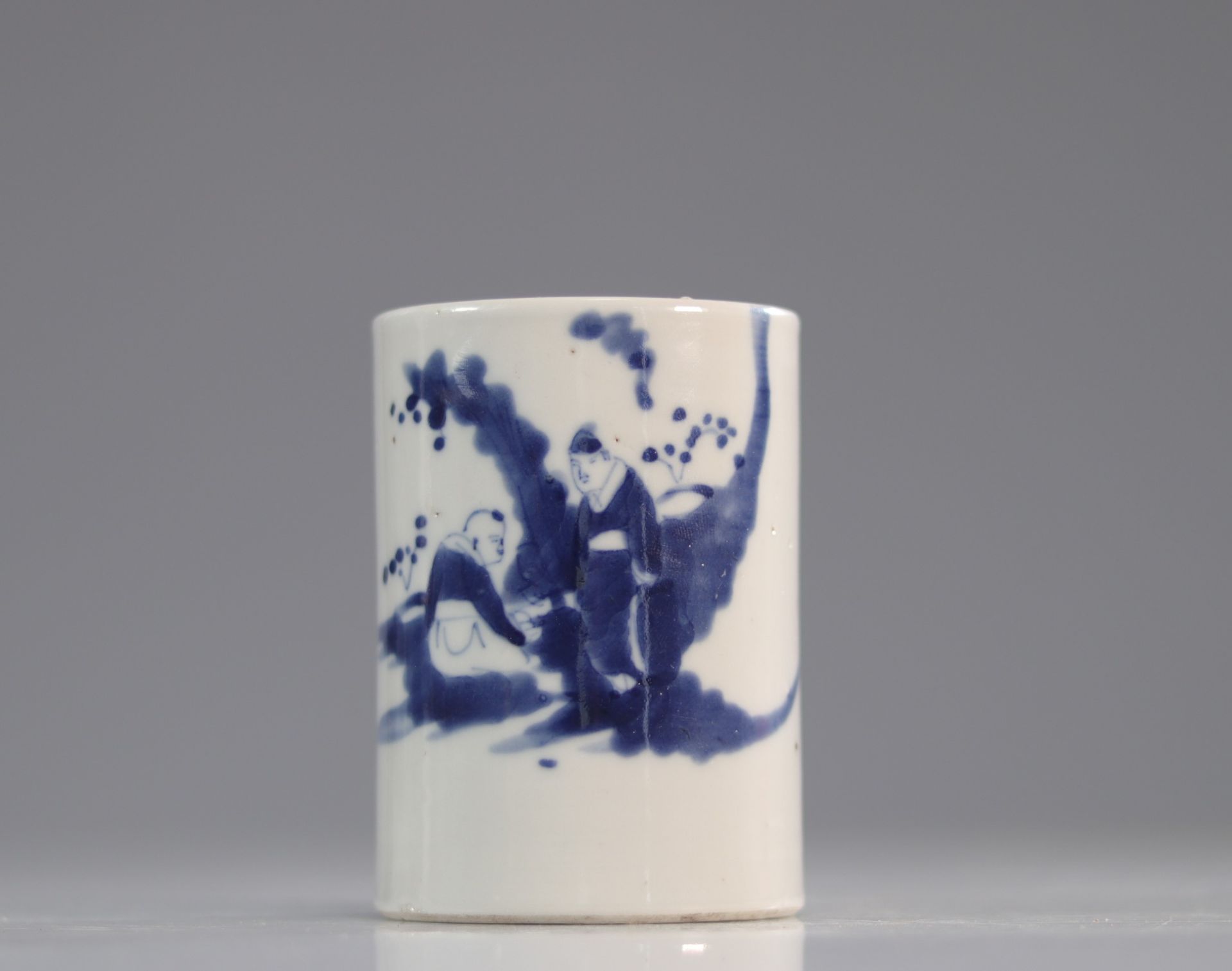 Vase, bowl and brush holder - Guangzu and Kanxi brands - Image 9 of 10