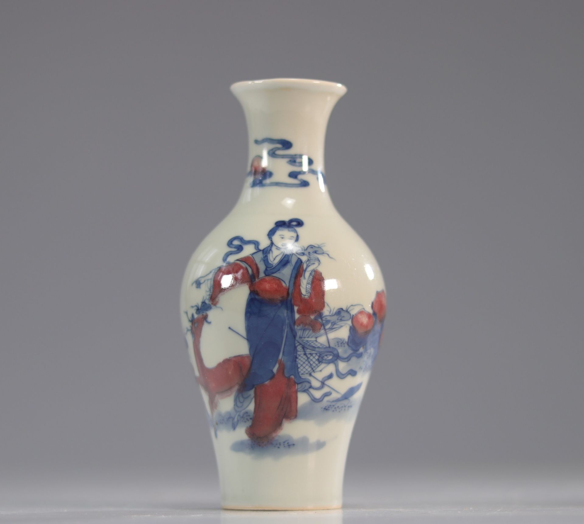 Vase, bowl and brush holder - Guangzu and Kanxi brands - Image 5 of 10