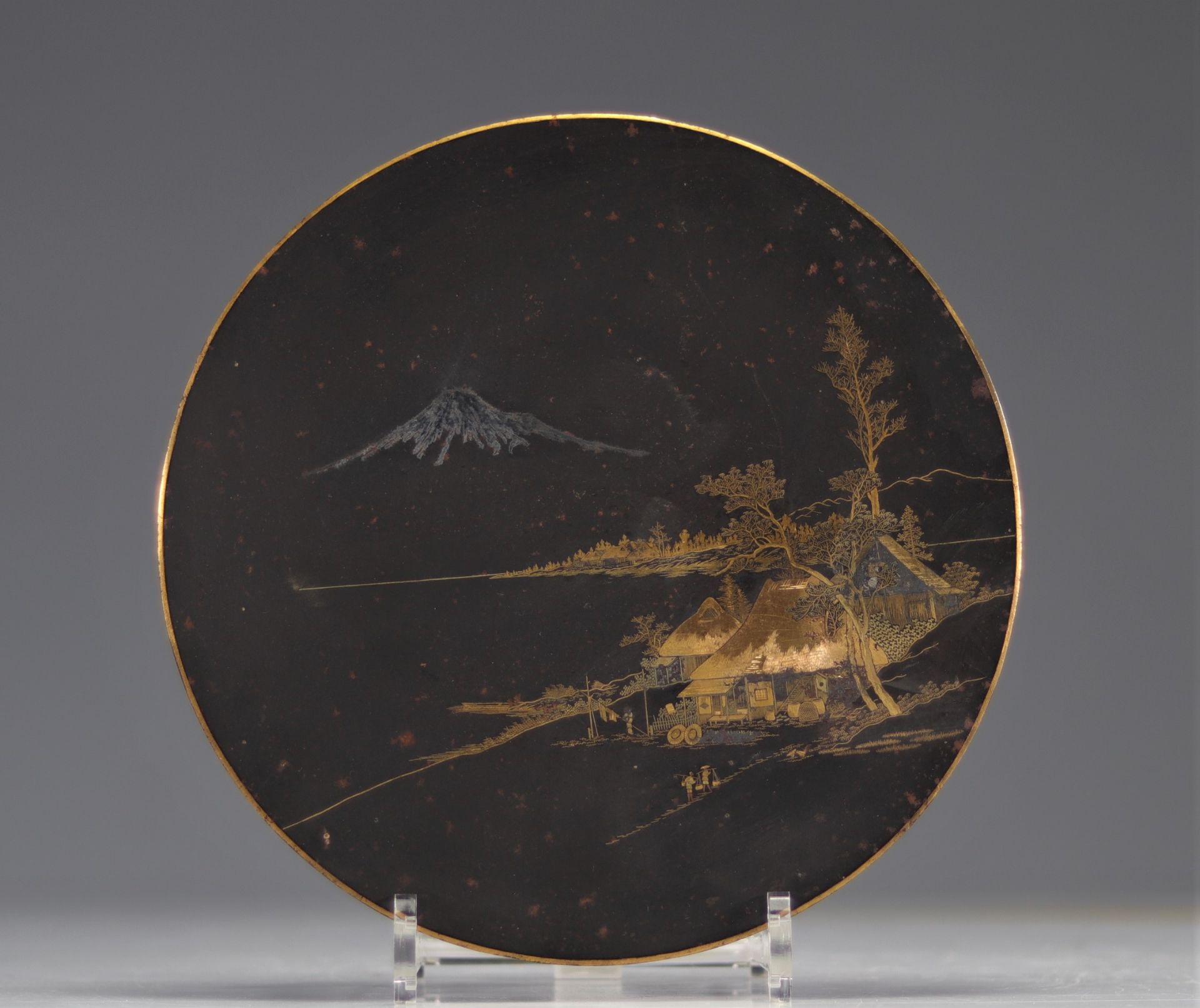 Beautiful Komai dish - dragonfly signature - Japan Meji period