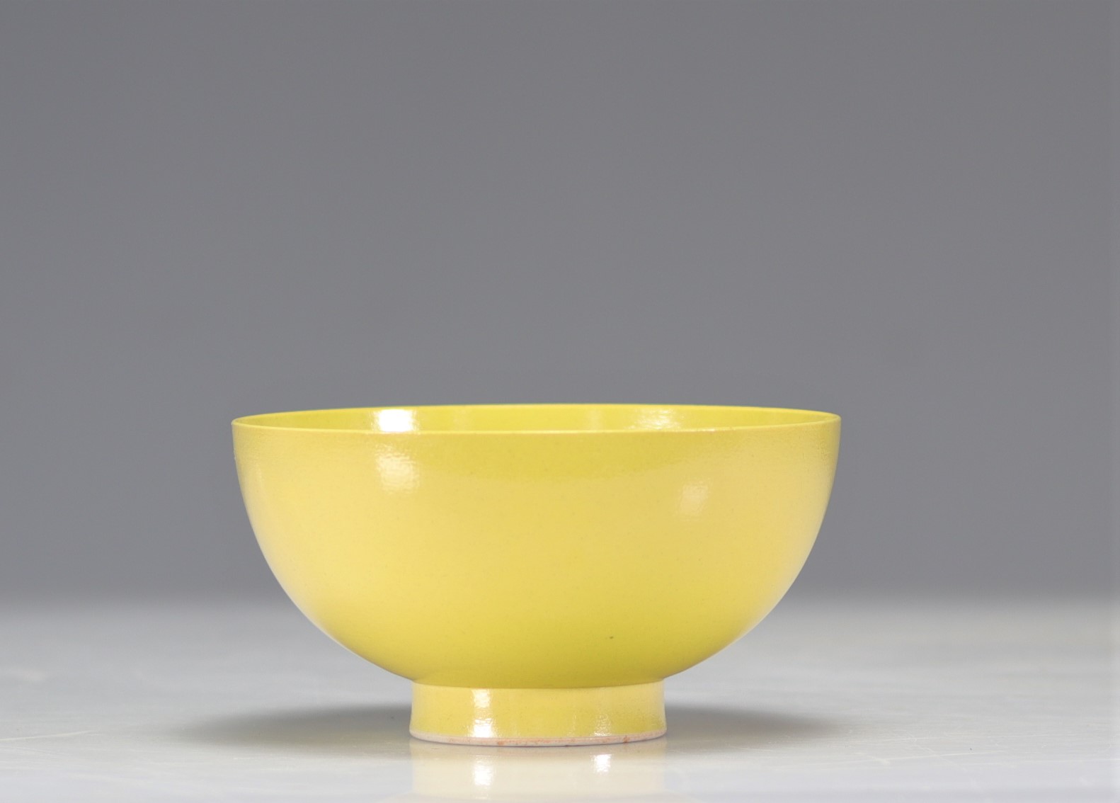 19th century yellow monochrome porcelain bowl Daoguang brand and period