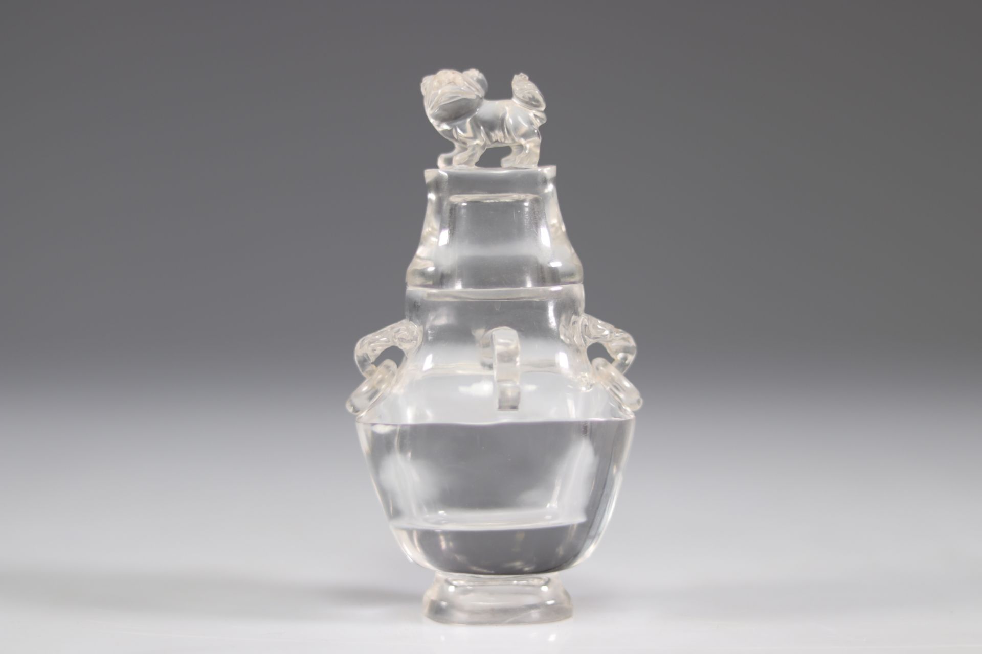 Rock crystal set of 2 Chinese sculptures - Image 7 of 9