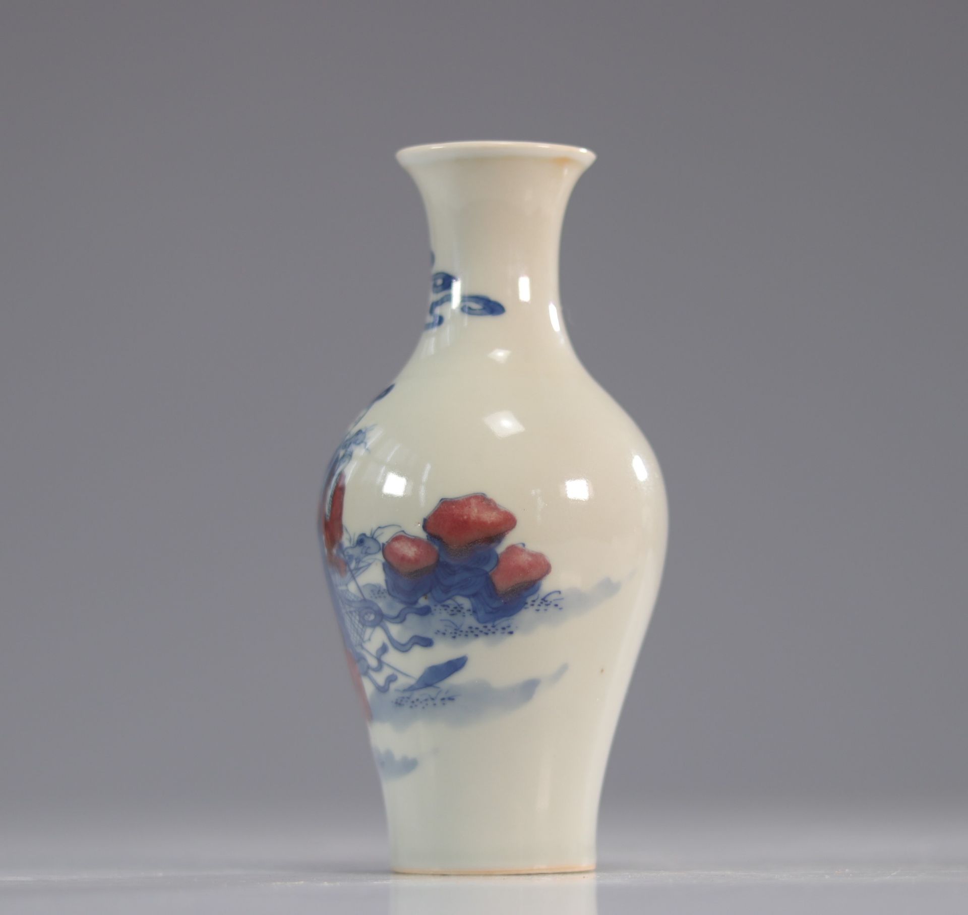 Vase, bowl and brush holder - Guangzu and Kanxi brands - Image 6 of 10