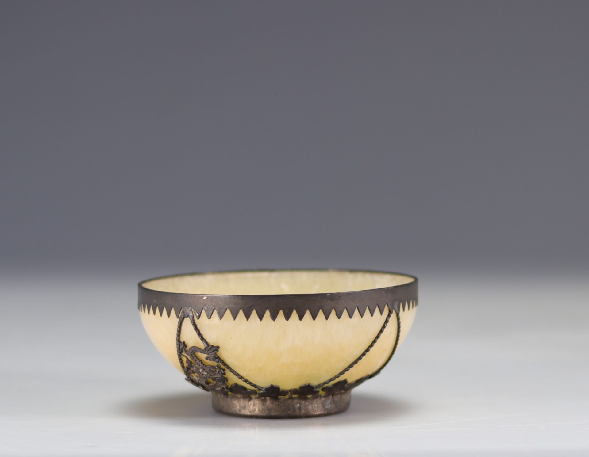 jade bowl metal frame - Image 4 of 4