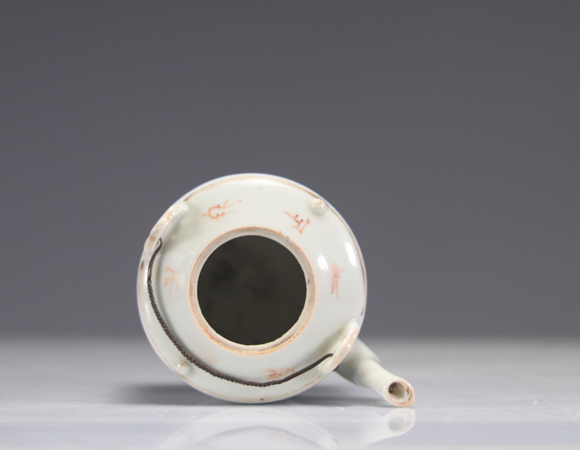 chinese qianjiang cai porcelain teapot - Bild 4 aus 5