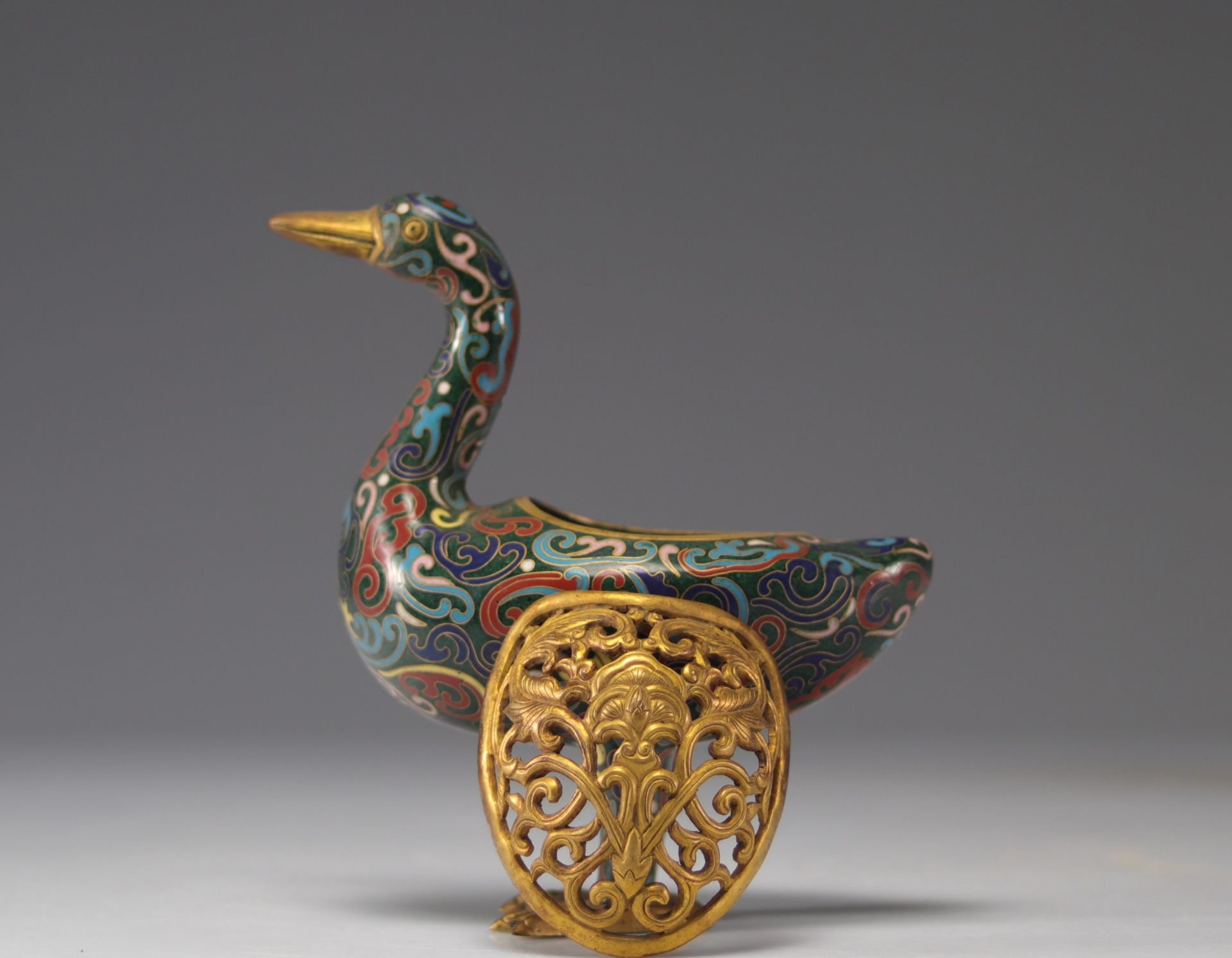 Perfume burner in cloisonne bronze, Republic period - Image 3 of 5