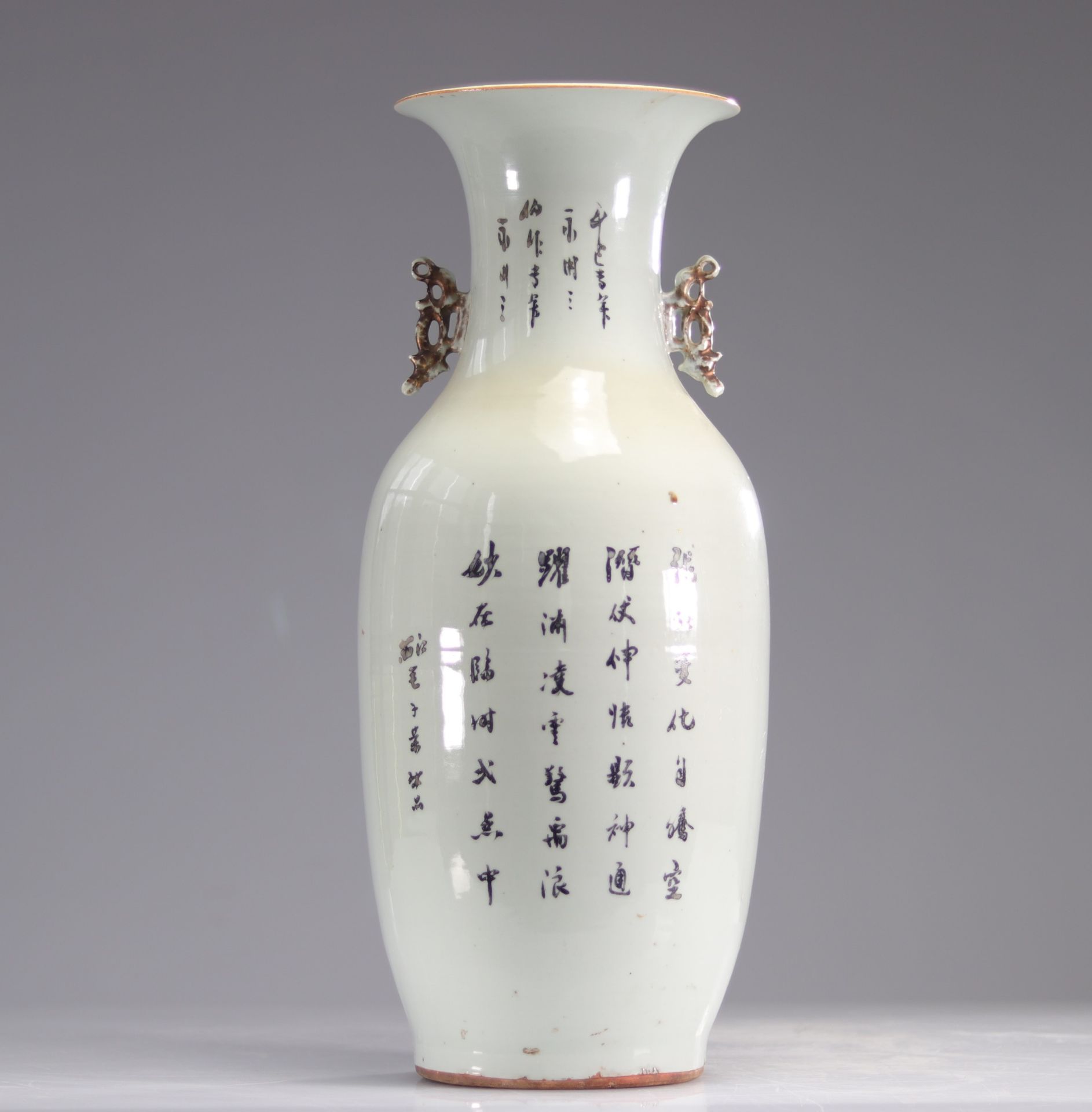 Chinese qianjiang cai porcelain vase, signed - Bild 2 aus 3