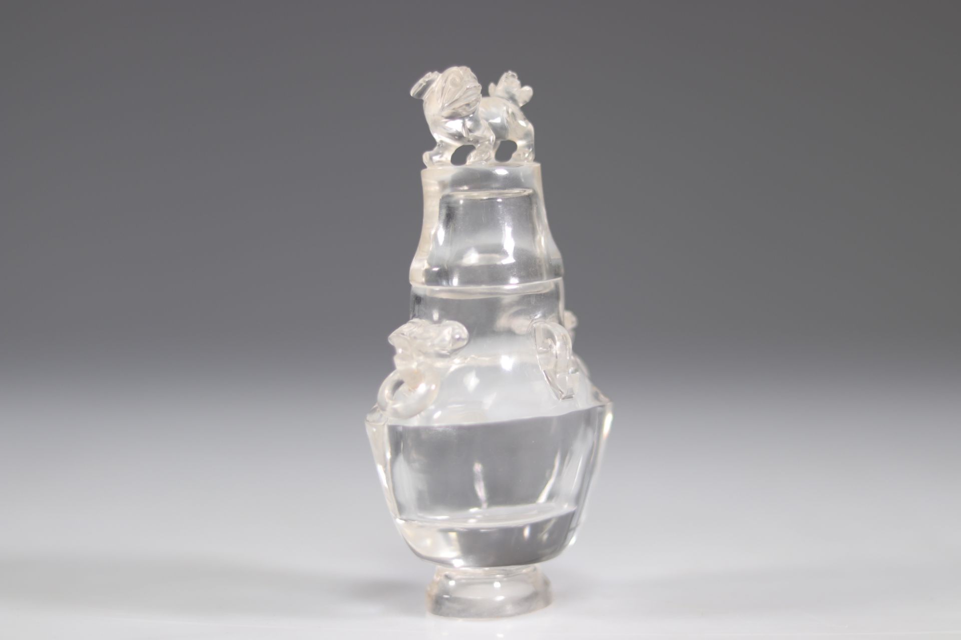 Rock crystal set of 2 Chinese sculptures - Image 8 of 9