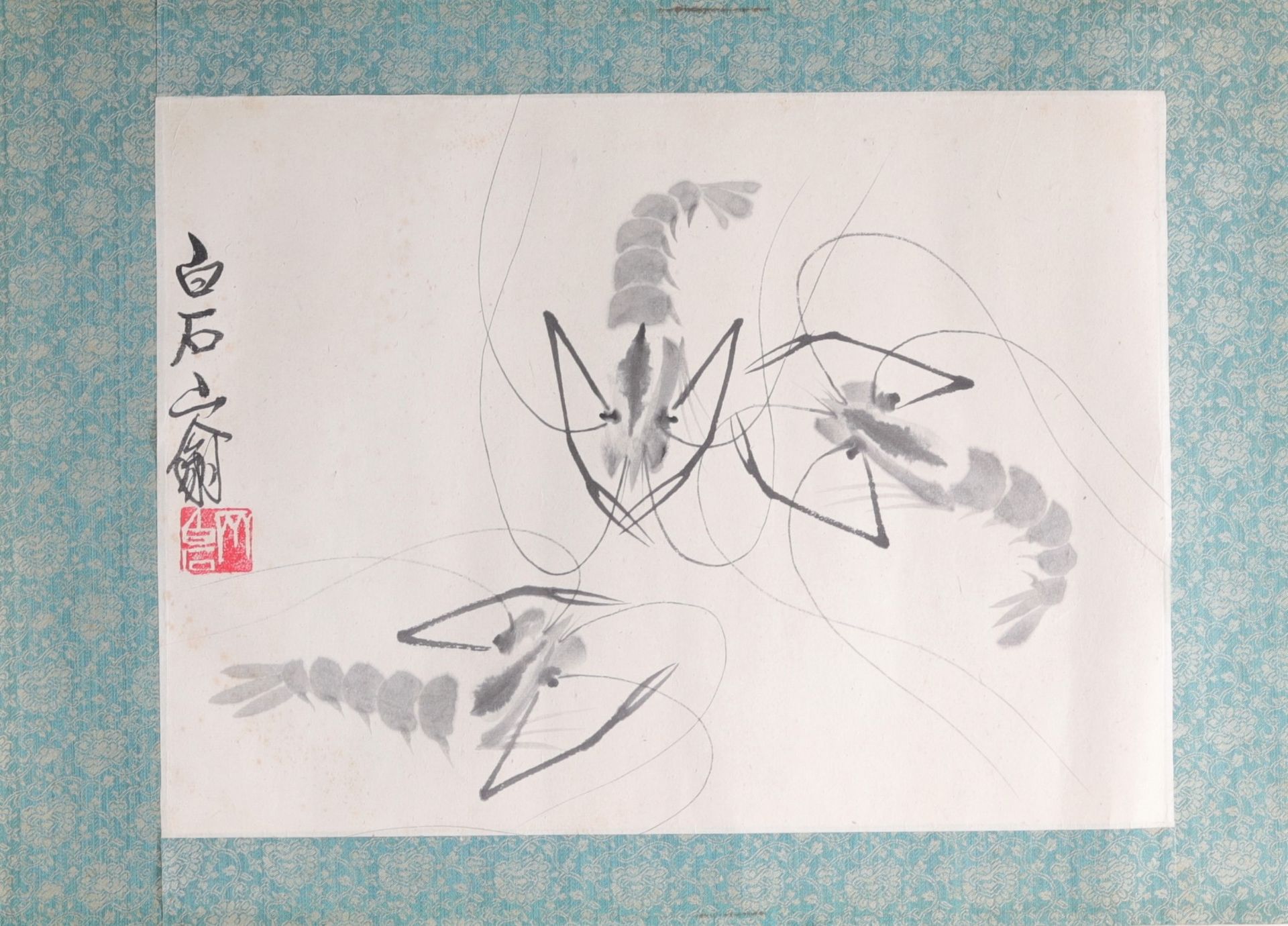 QI Baishi (1864-1957) Watercolor and ink on paper representing lobsters - Image 3 of 3