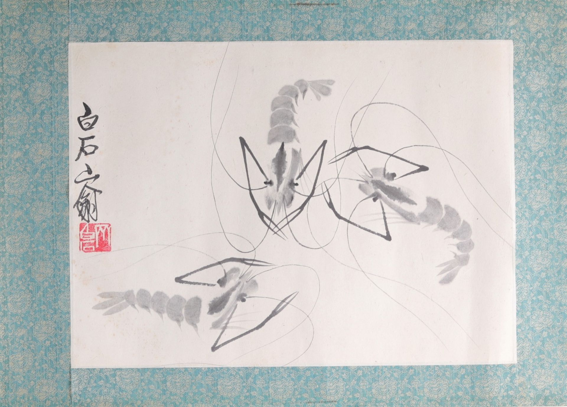 QI Baishi (1864-1957) Watercolor and ink on paper representing lobsters - Bild 3 aus 3