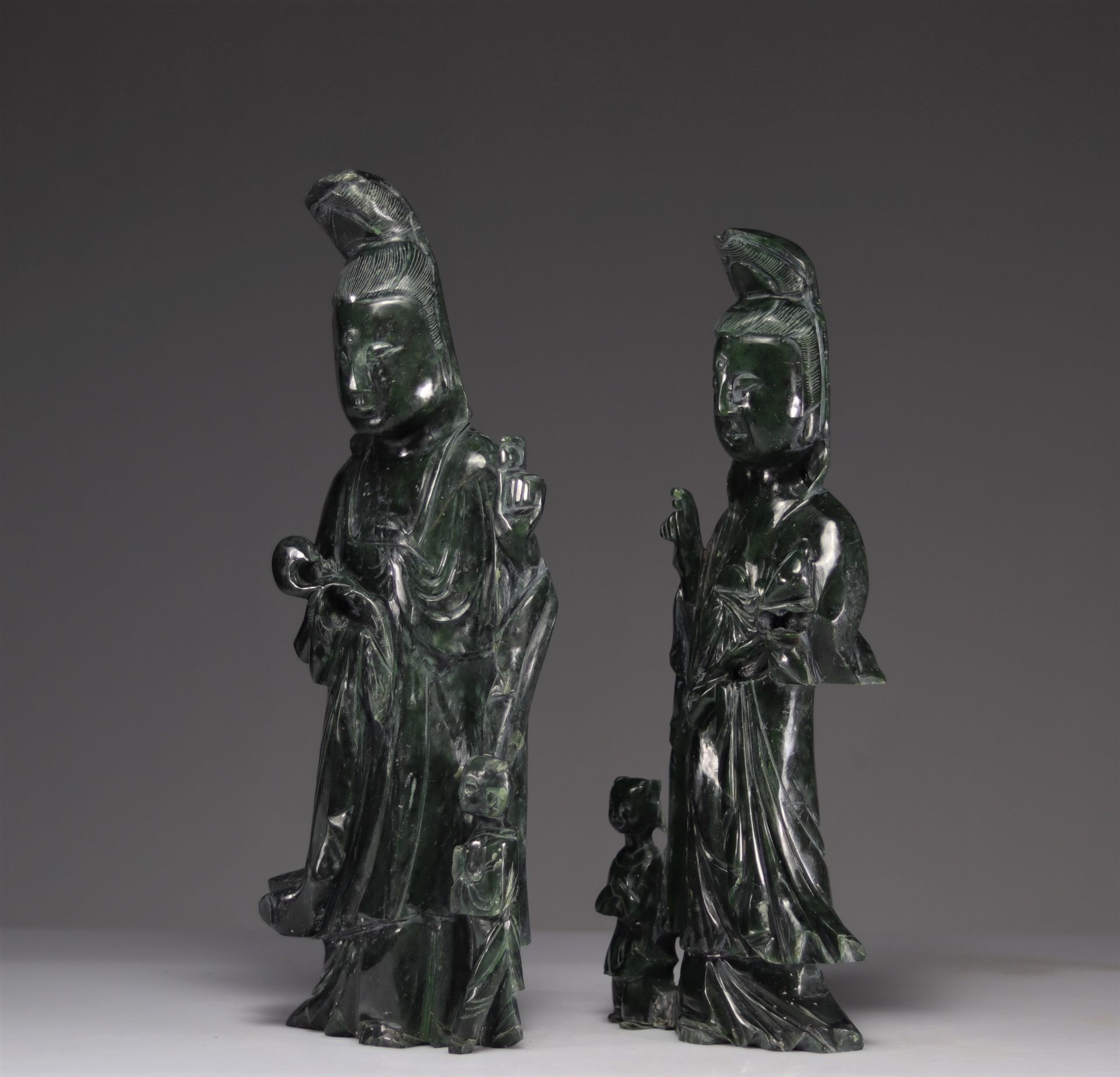 Guanyin Jade Carvings - Image 3 of 4