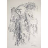 Willem VERMANDERE (1940) Charcoal signed and dated "W.Vermandere Elleringhausen" 19 Aug 1976