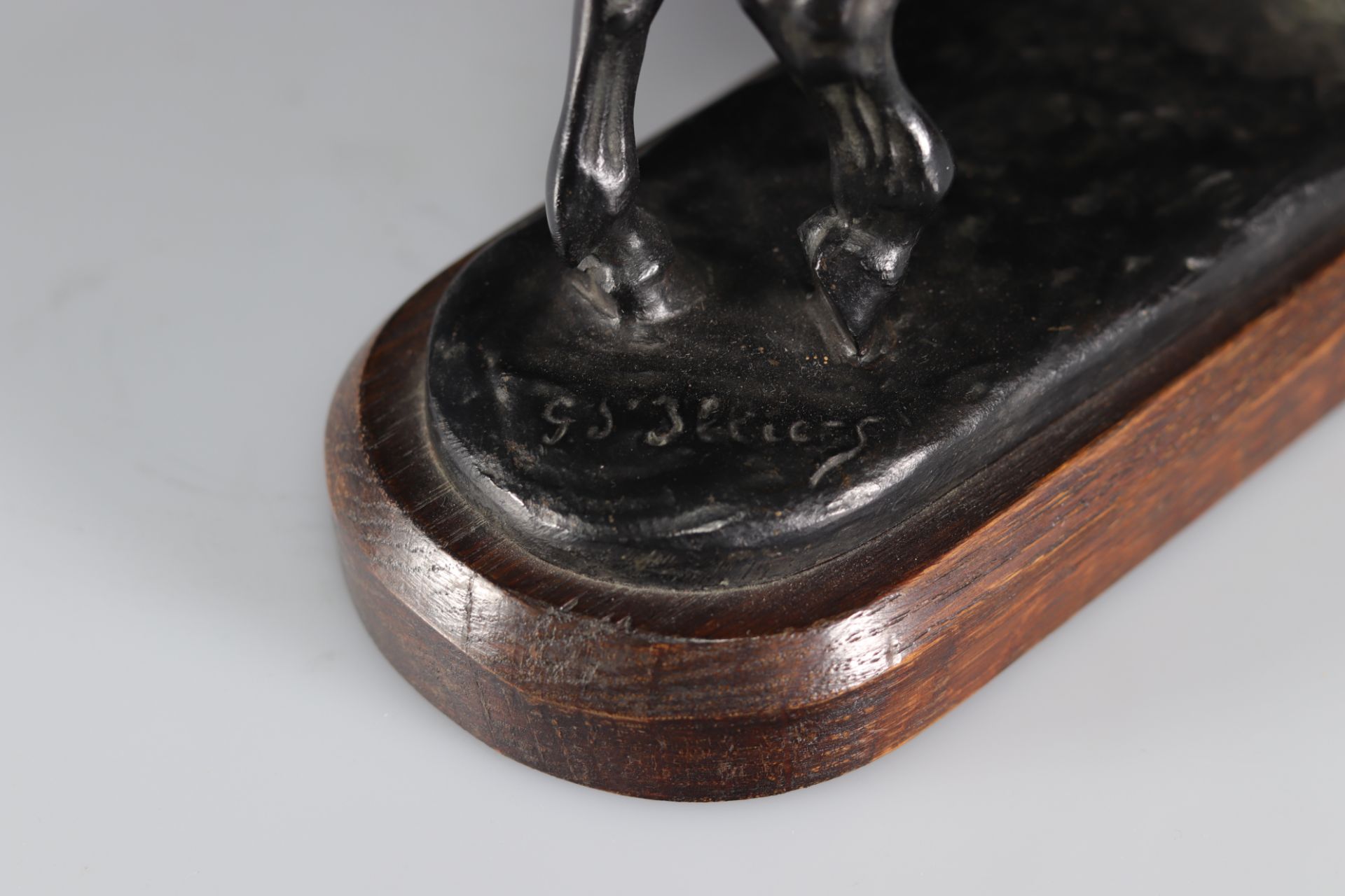 Gaston D'ILLIERS (1876-1932/52) Bronze "The Tondu Cob" - Bild 5 aus 5