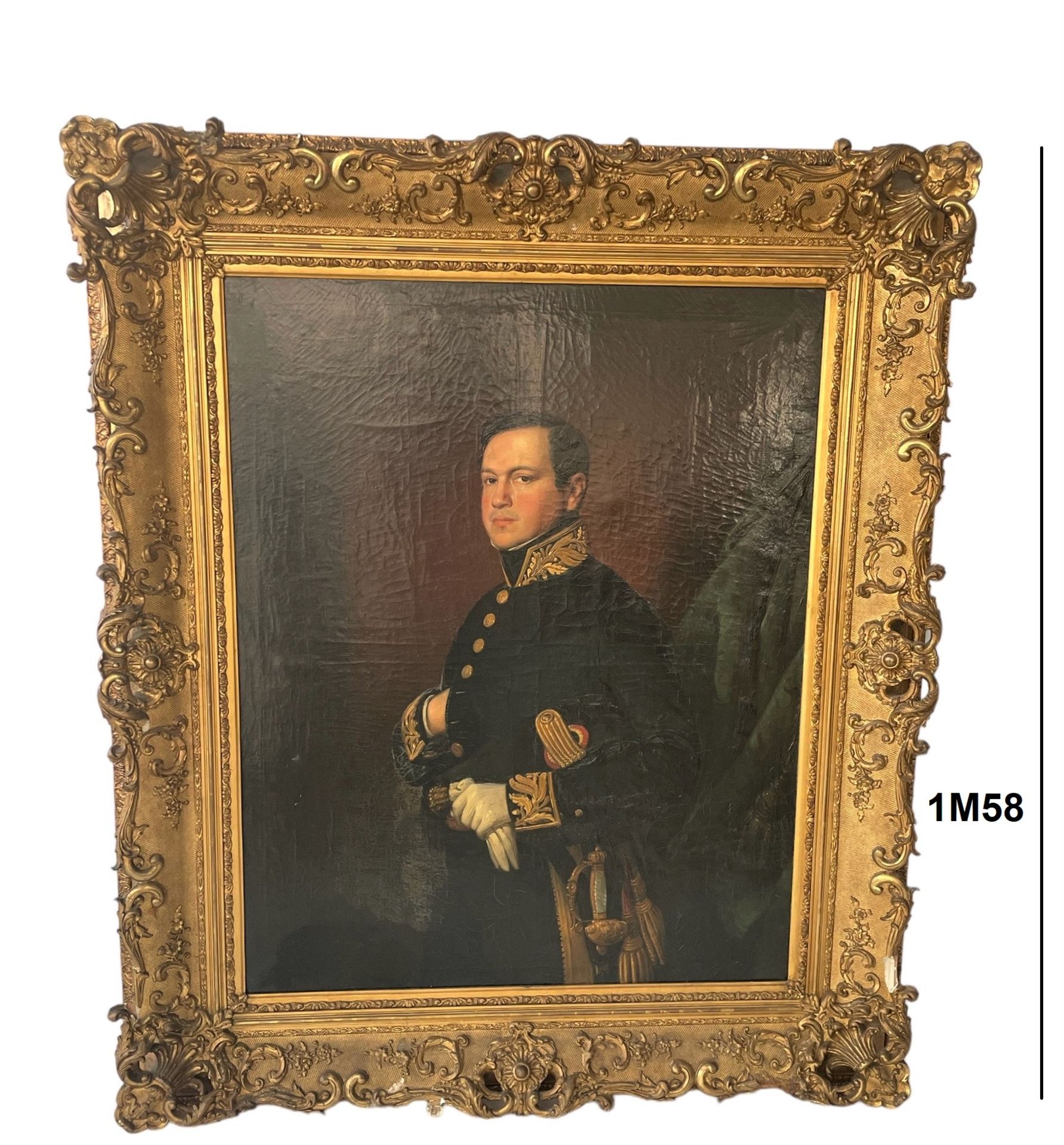 Very imposing painting of a 19th century officer