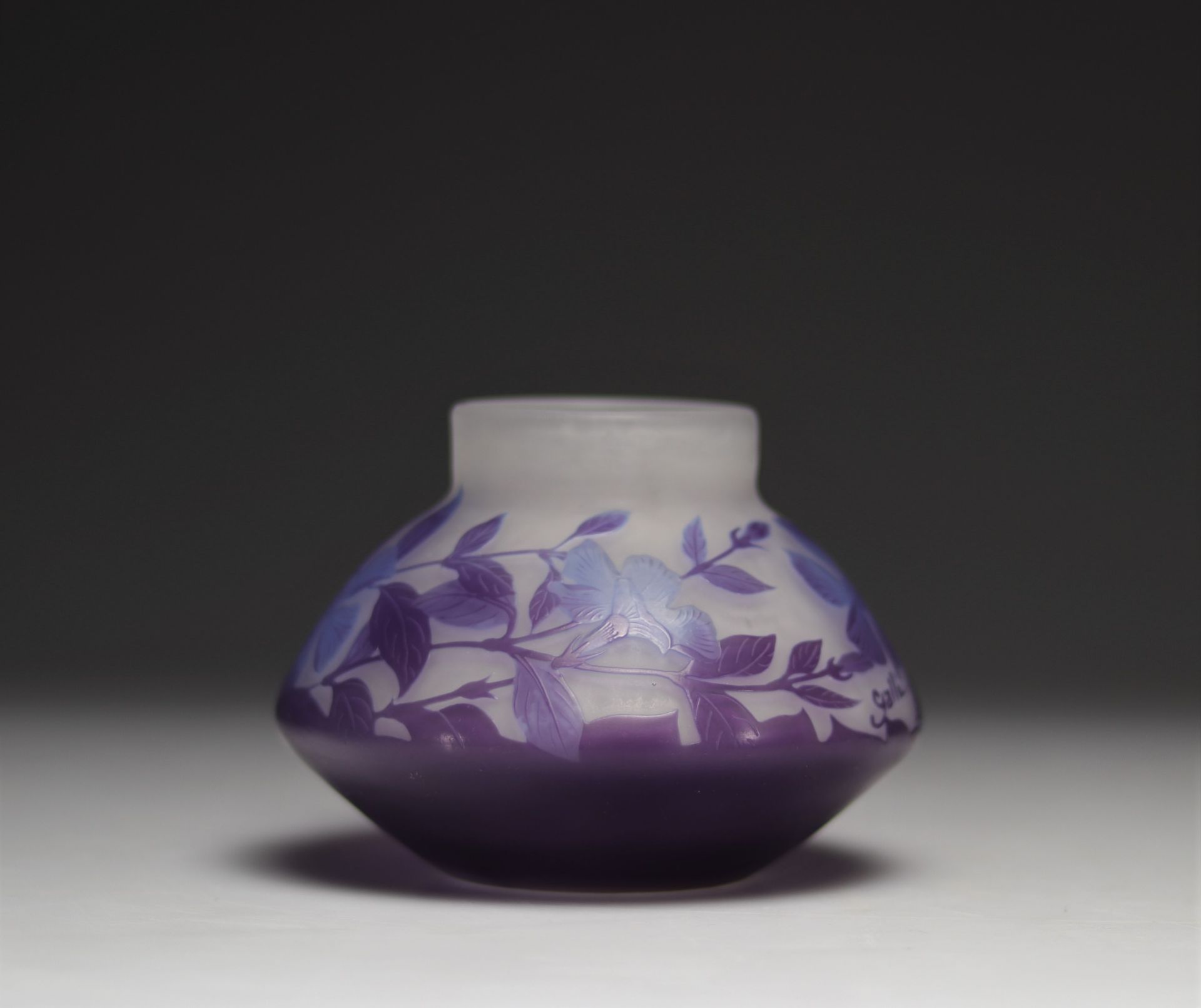 Emile Galle vase decorated with flowers