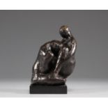 Jean CARDOT (1930-2020)Bronze on black marble base foundry E. Godard in Paris 1/8 engraved