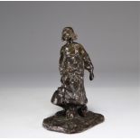 Ruth Anna Maria MILLES (1873-1941) Bronze "Breton woman carrying a jug"