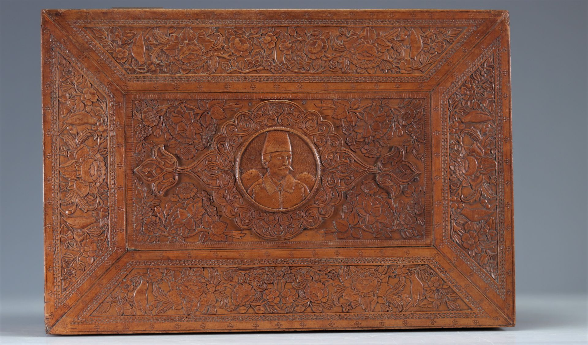 Grand Ottoman box in finely carved wood