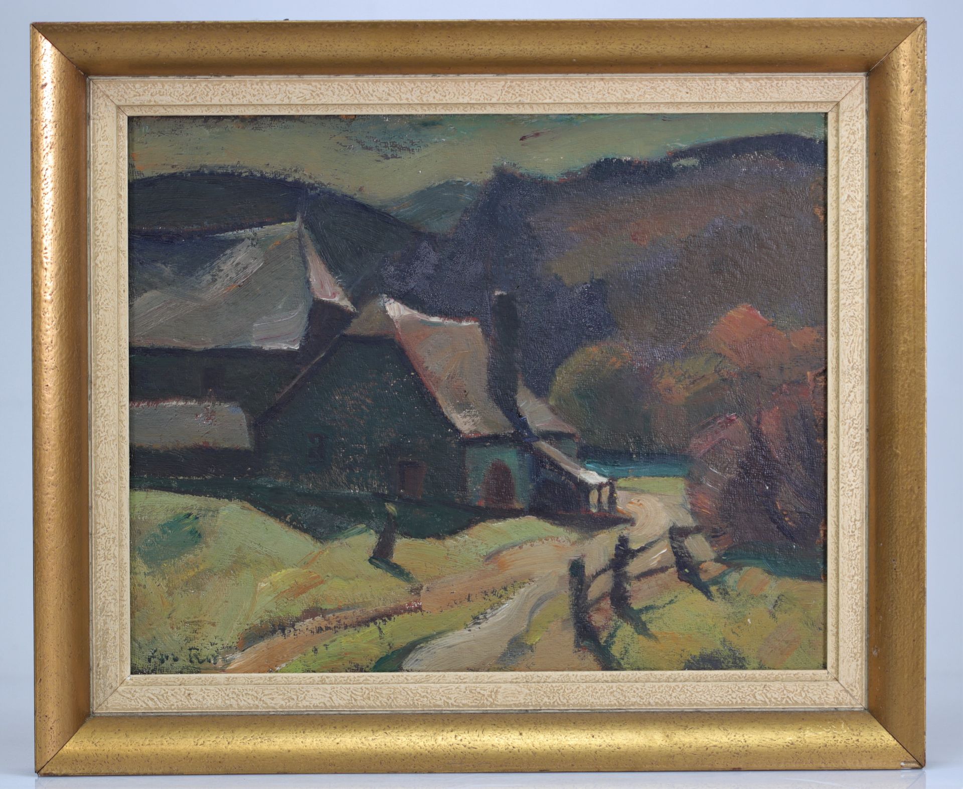Albert RATY (1889-1970) Oil on panel "country house" - Image 2 of 2