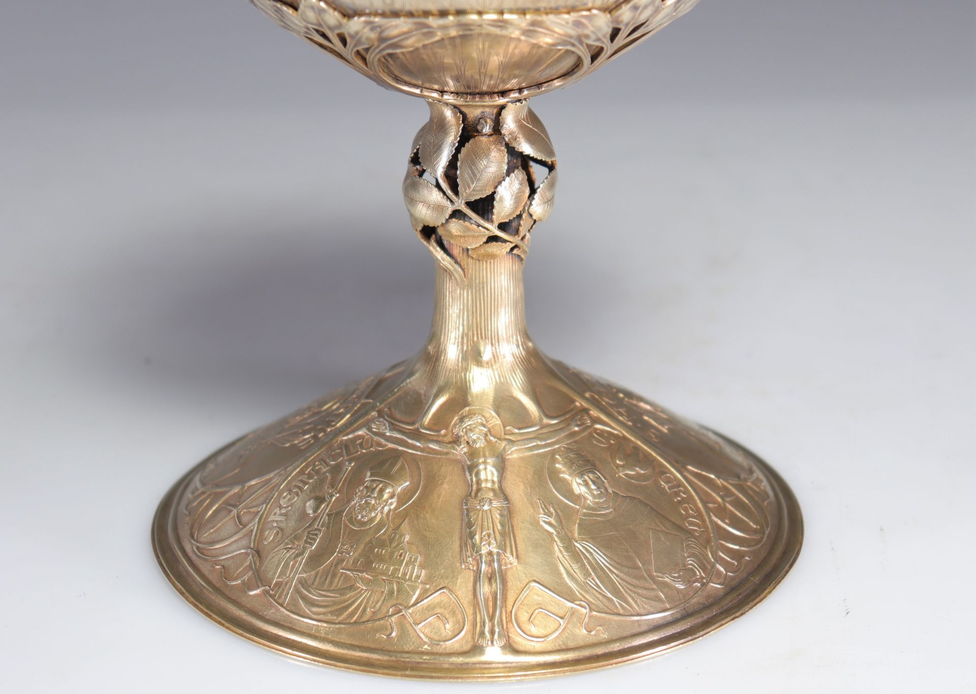 Sumptuous Art Nouveau chalice in sterling silver G-B Brom Utrecht - Bild 7 aus 10