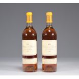 Bottles (2) Chateau D'YQUEM, 1Â° cru superieur Sauternes 1988