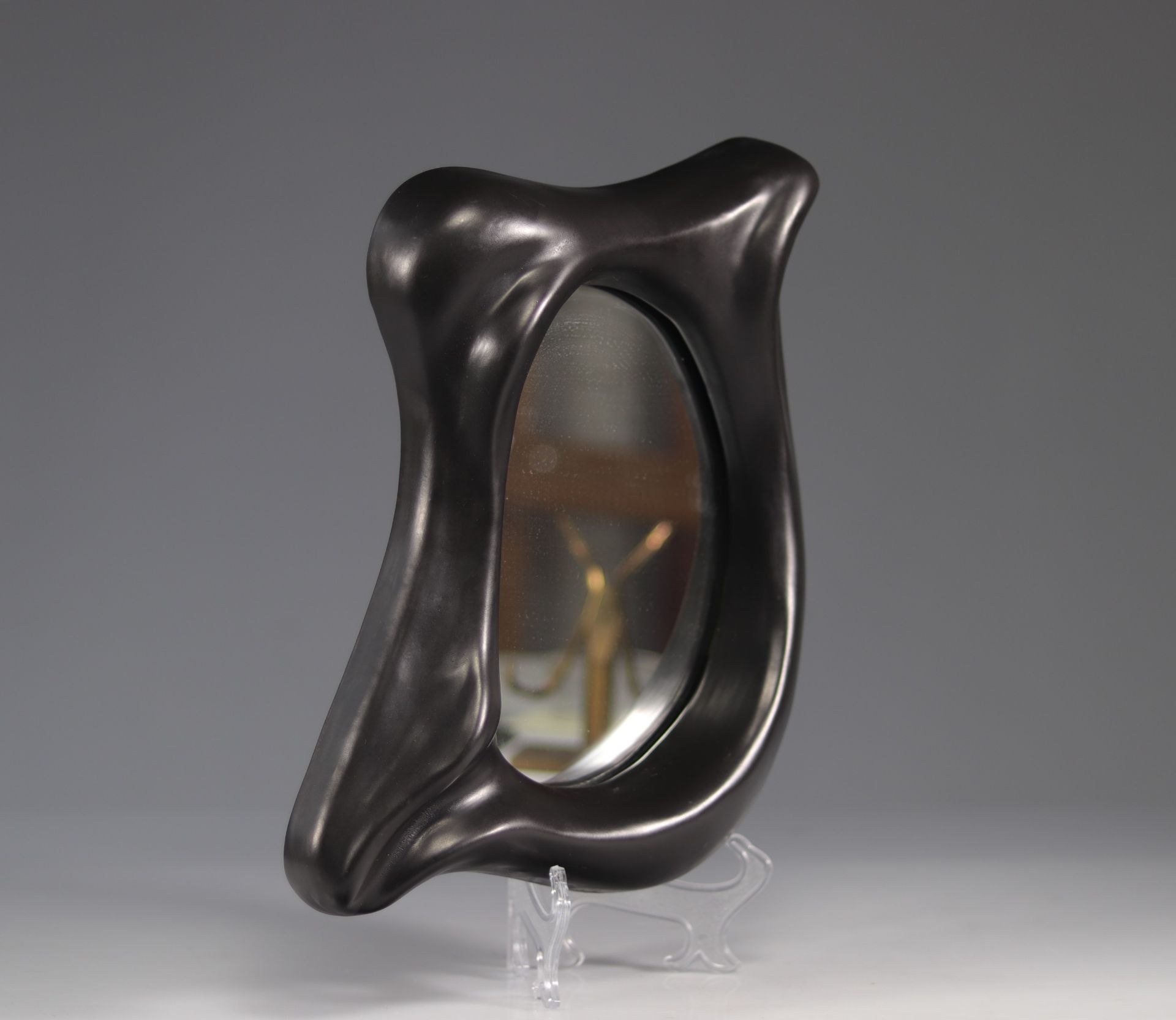 Attributed to Georges JOUVE (1910 - 1964) ceramic free-form mirror - Bild 2 aus 2