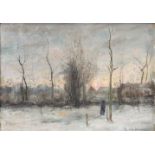 Gustave VAN LOON (1912-1980) oil on panel "winter view"