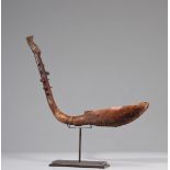 Mangbetu DRC harp embellished with a beautiful ancestral head