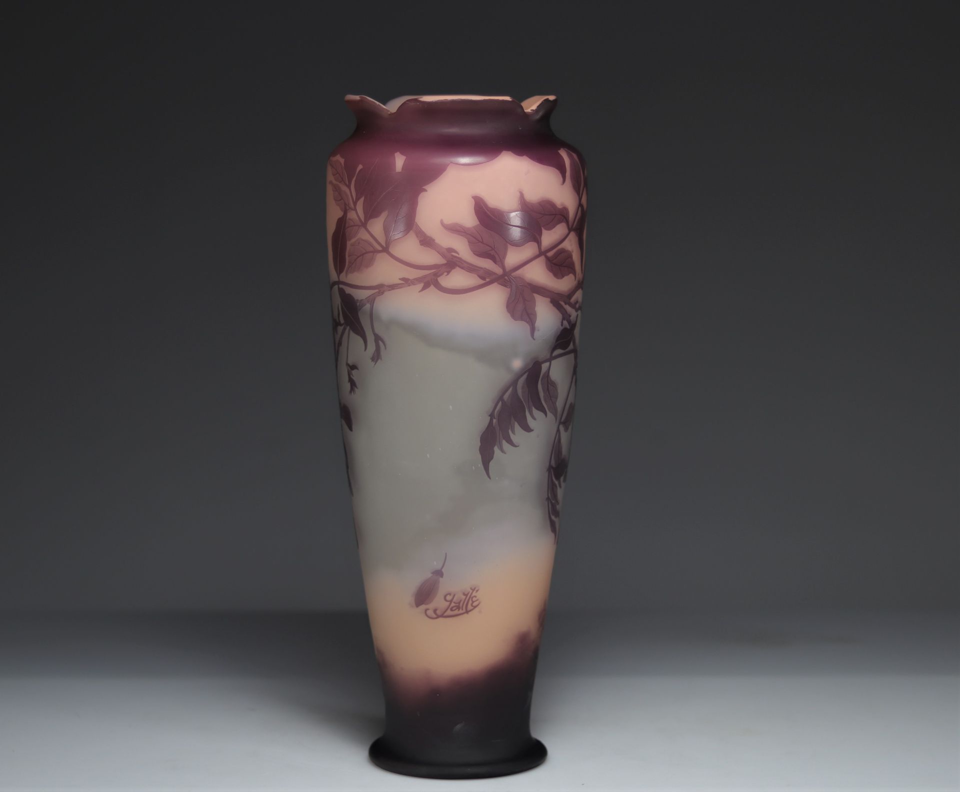Emile Galle Large vase with wisteria - Bild 4 aus 5
