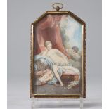 Miniature 19th century "romantic scene"