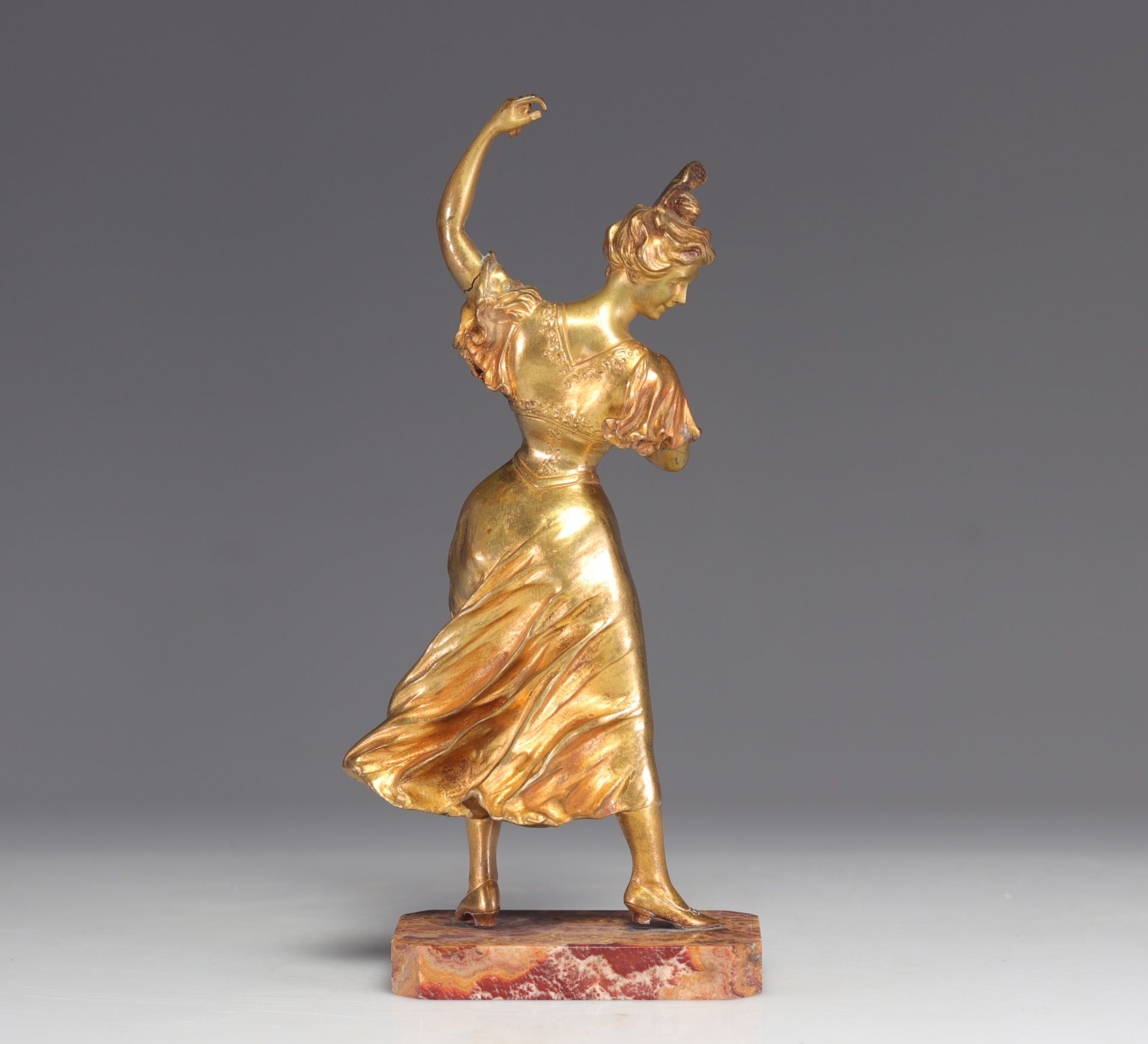 Amelie COLOMBIER (1867-1912) gilt bronze "Carmencita" - Image 4 of 4