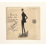 Gaston Louis Vuitton. 1911. Greeting card. "With best wishes from a newcomer to Old Paper, Gaston L