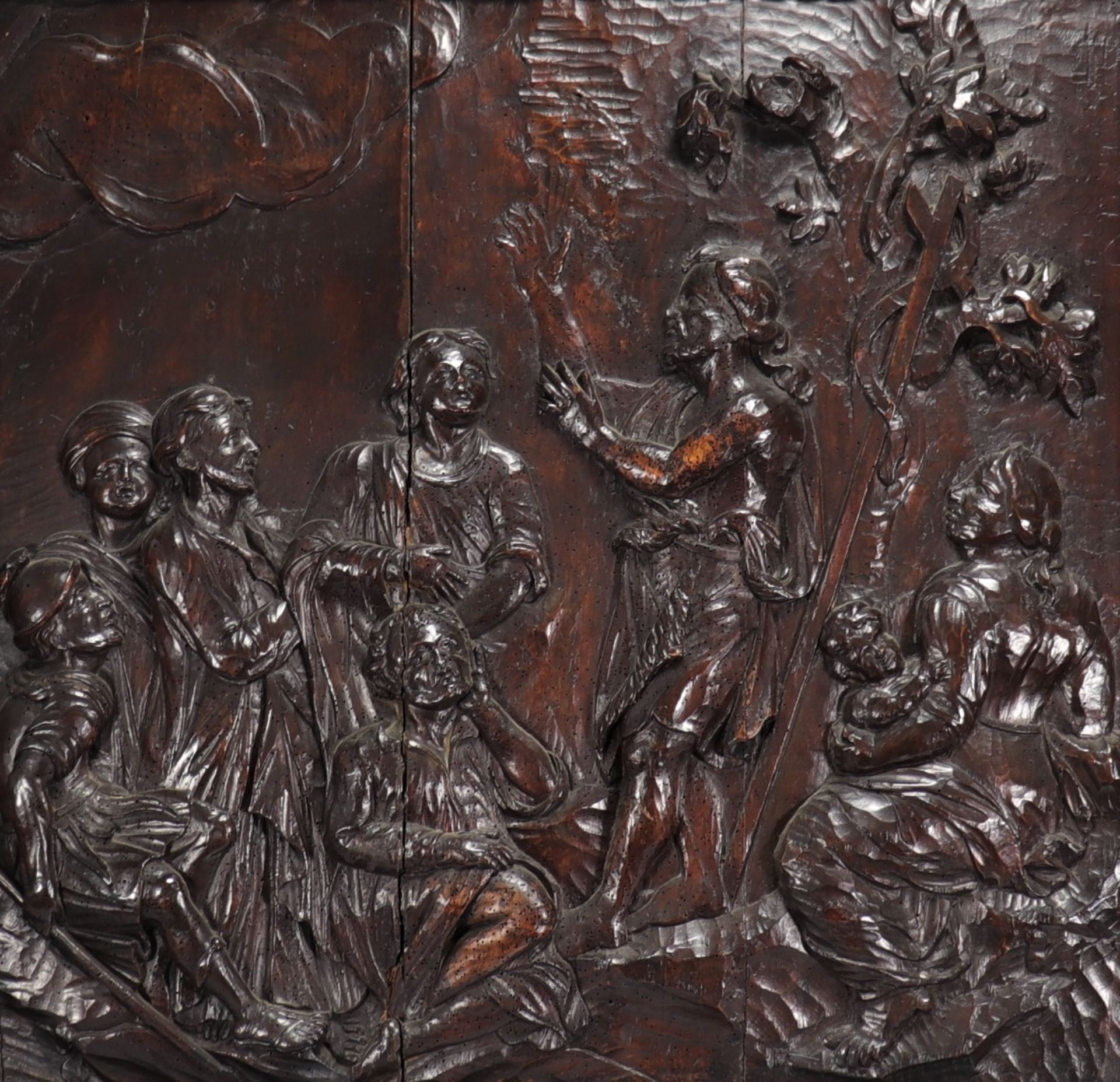 Imposing panel carved in walnut "France 17th" - Image 3 of 3