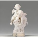 Carrara marble sculpture "the angels"