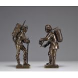 Bronzes (2) pair of late 18th century Italian work characters