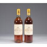 Bottles (2) of Chateau Doisy Vedrines 1989