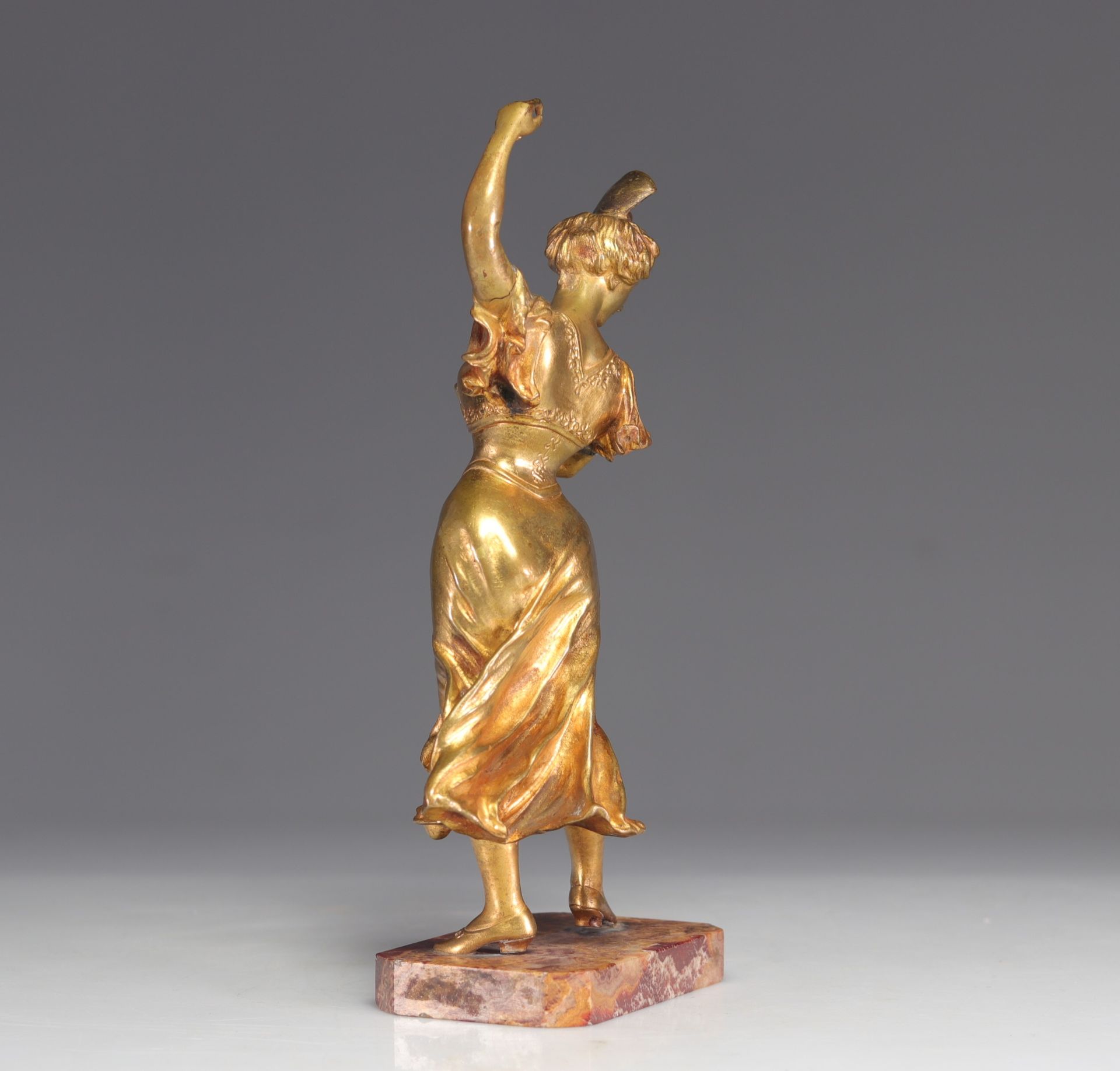 Amelie COLOMBIER (1867-1912) gilt bronze "Carmencita" - Image 2 of 4