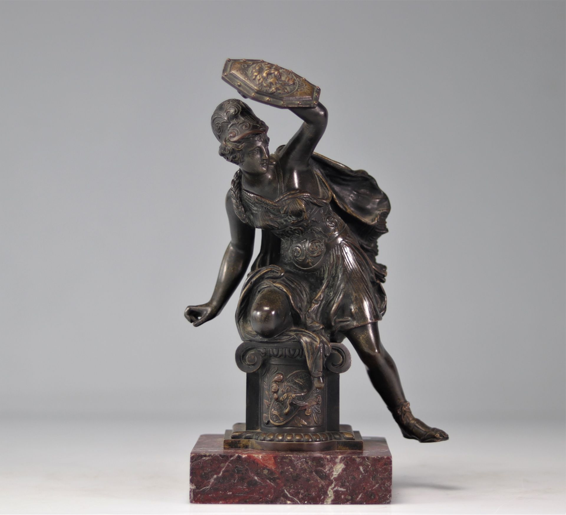 Mythological bronze "young woman warrior" - Image 2 of 4