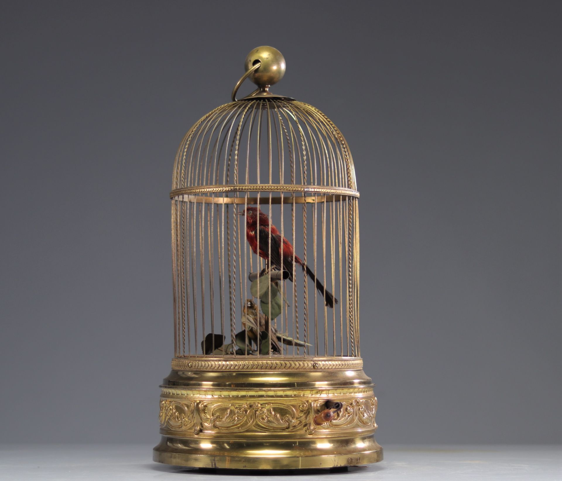 'Singing Bird Cage' automaton, mechanical with 2 birds - Bild 2 aus 3