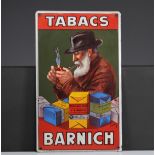 Belgium Rare Barnich Tobacco plate Emaillerie Belge