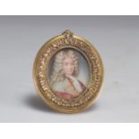 Miniature "portrait of Benoit Gollety war commissioner 1708-1715