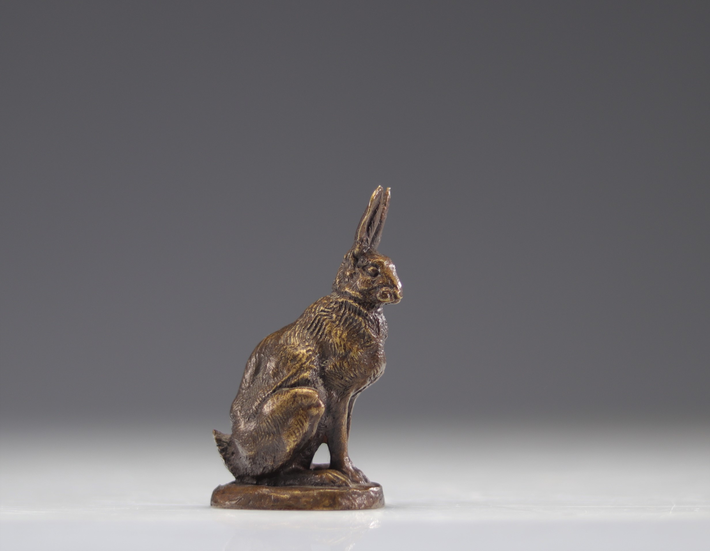 Antoine-Louis BARYE (1796-1875) Hare in bronze - Image 3 of 4