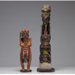 Totem and sculpture British Columbia - Haida?