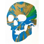 Damien Hirst. Skull. Spin Painting, acrylic on paper