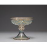 Enameled glass chalice cup