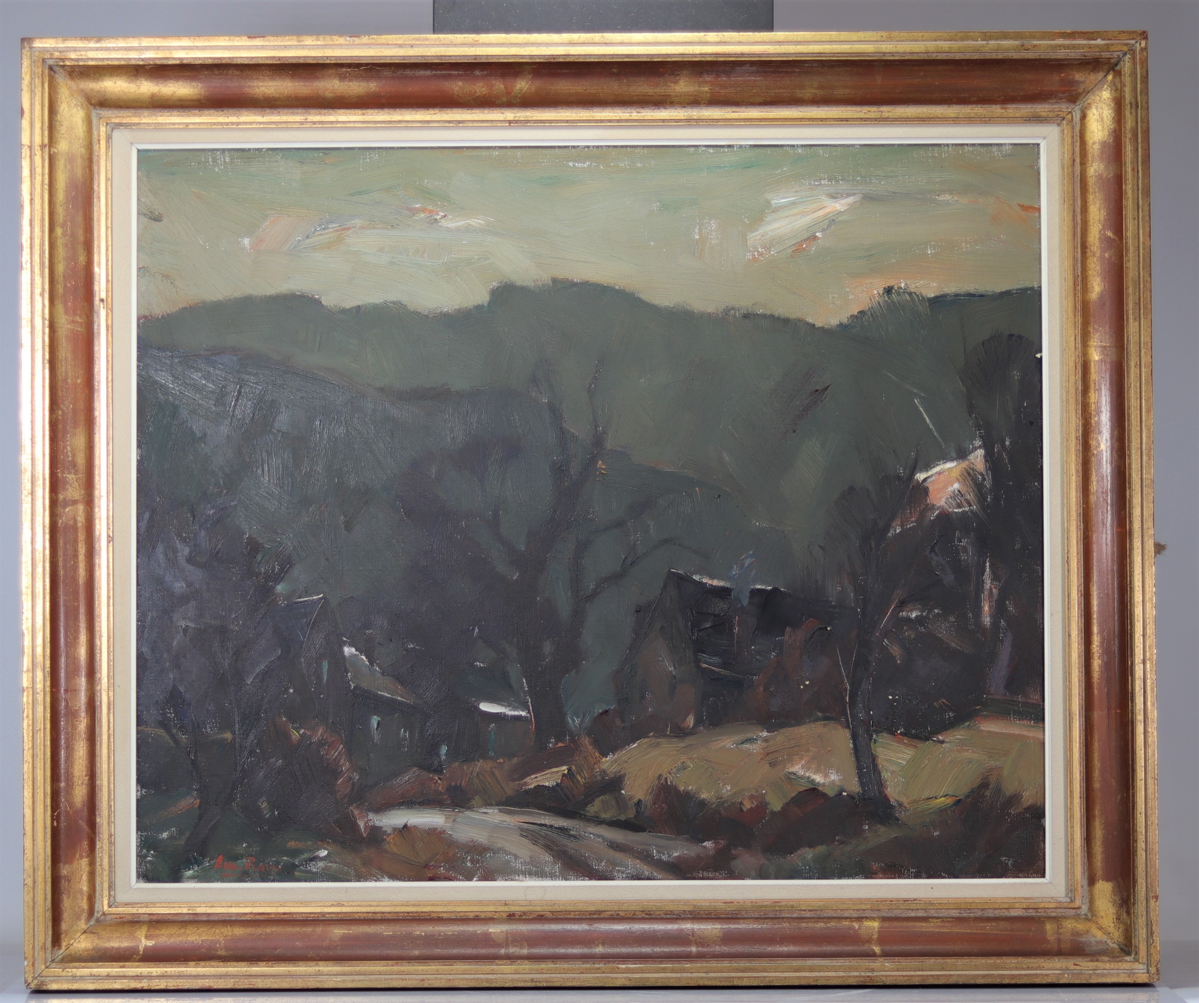 Albert RATY (1889-1970) Large oil on canvas "country view" - Bild 2 aus 2