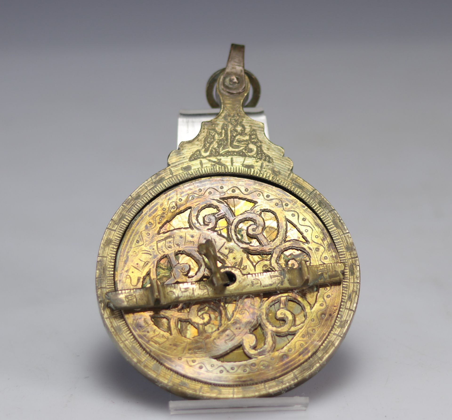 planispheric astrolabe, Etched brass