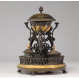 Pierre Philippe THOMIRE (1751-1843) Empire inkwell in bronze with two patinas