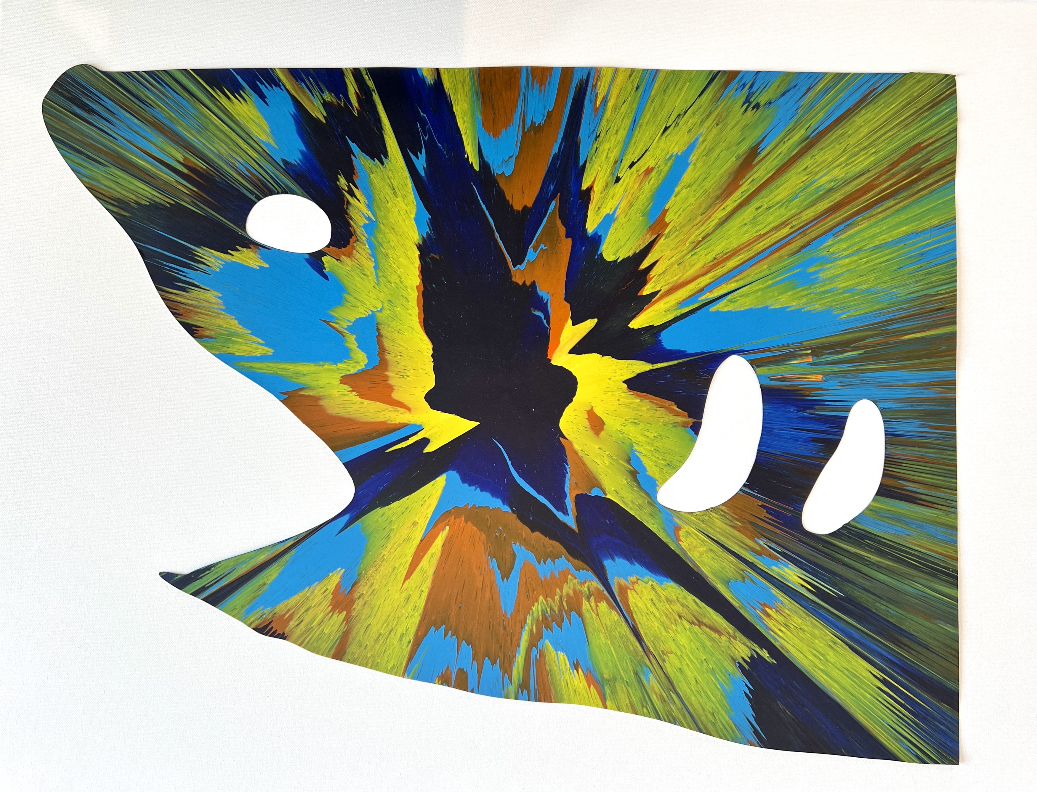 Damien Hirst. 2009. Shark. Spin Painting, acrylic on paper. Signature stamp
