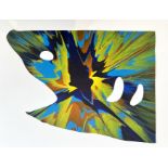 Damien Hirst. 2009. Shark. Spin Painting, acrylic on paper. Signature stamp